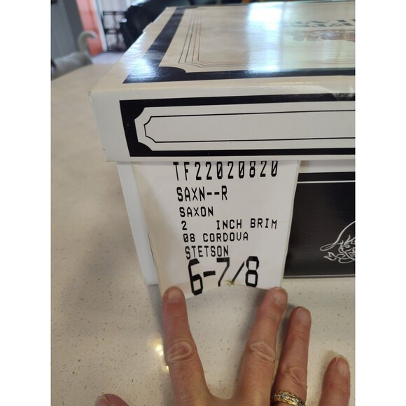 Stetson RY02 Saxon 2 Inch Brim 302 Caribou Hat 08 Cordova Size 7 - Picture 3 of 15